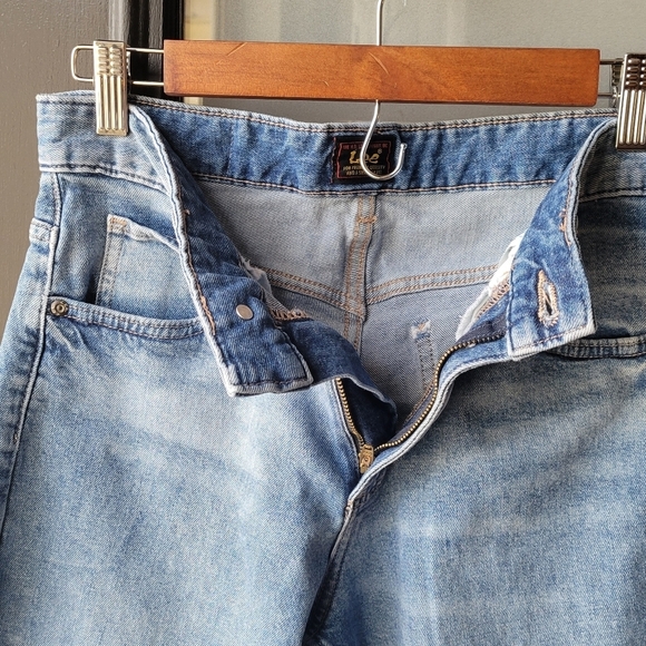 Lee Jeans Boyfriend Mid Rise 10" in Womens Size 2 Medium Stretch Relaxed Blue - Picture 6 of 9